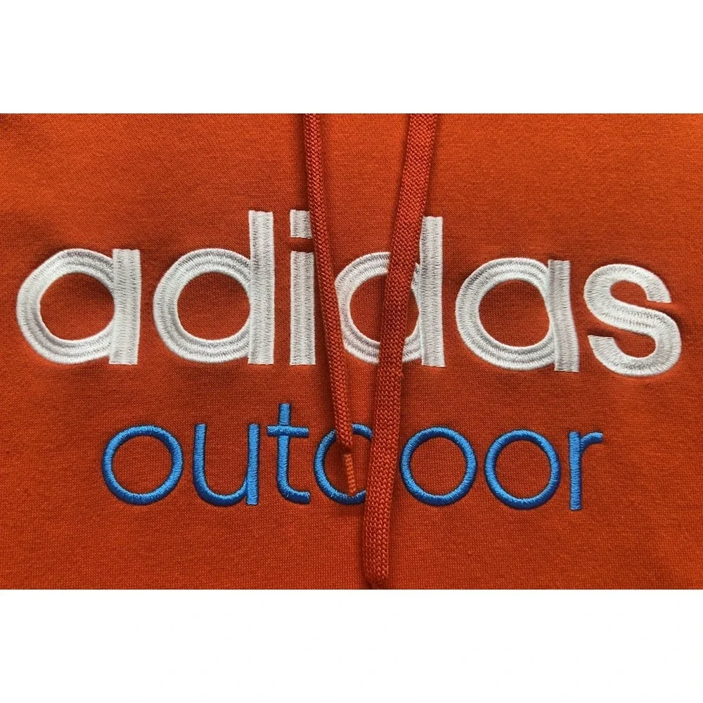 Adidas Performance OUTDOOR Pullover  Training Sweatshirt Mens Large‎ Orange Logo